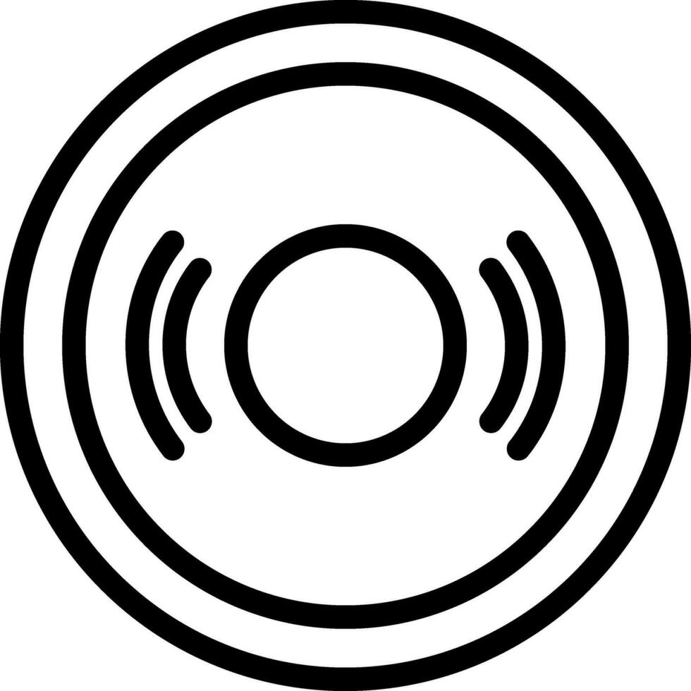 Flat Style Compact Disc Icon in Black Line Art. vector