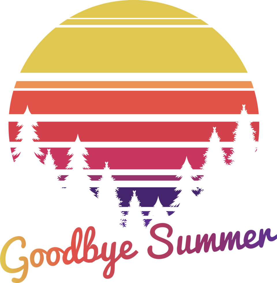 Goodbye Summer, Summer Typography Quote Design. png