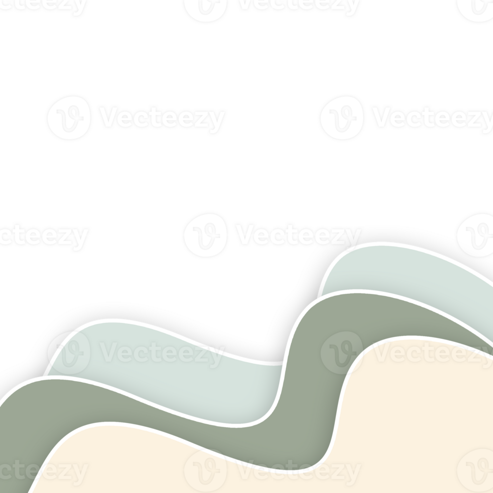 paper cut wavy shapes png