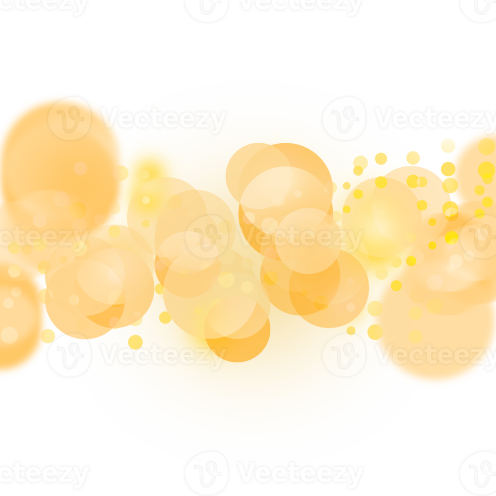 Gold bokeh light effect png