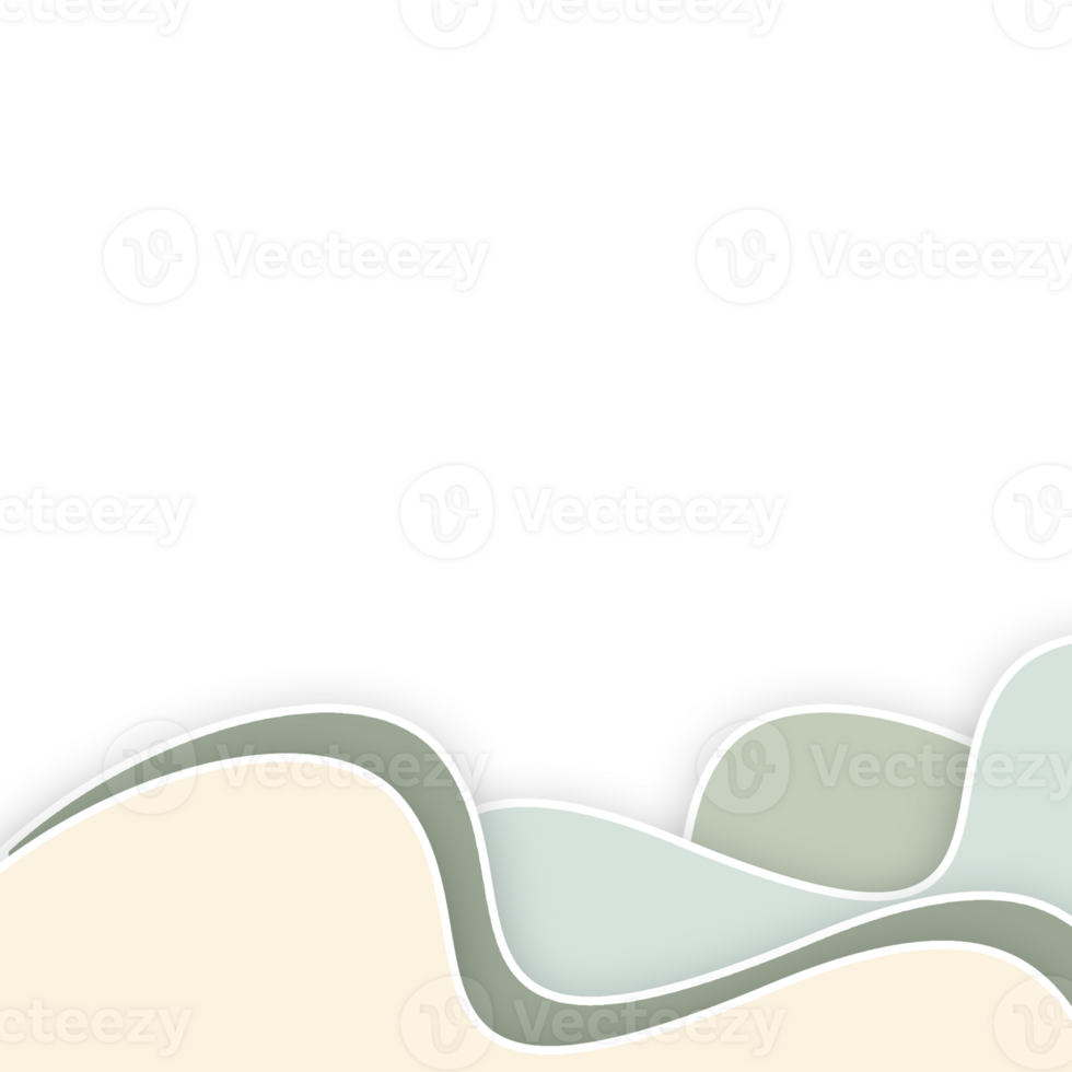 paper cut wavy shapes png