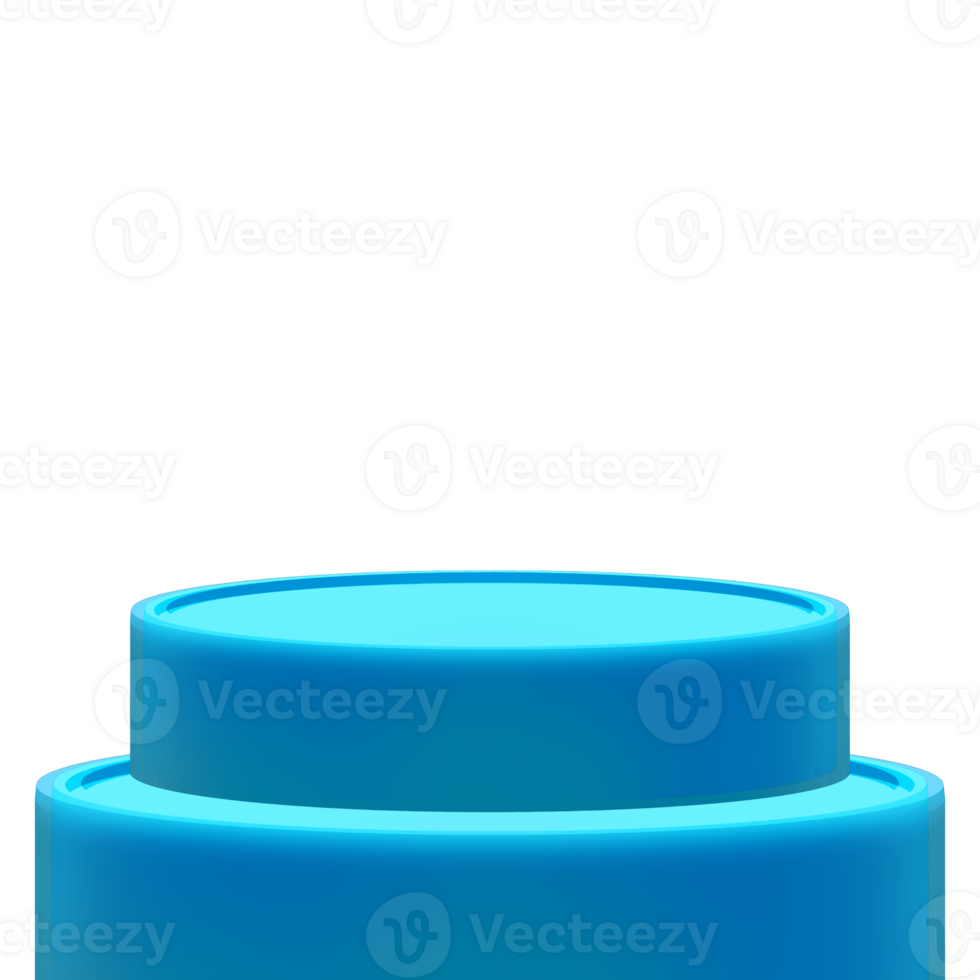 round blue podium png