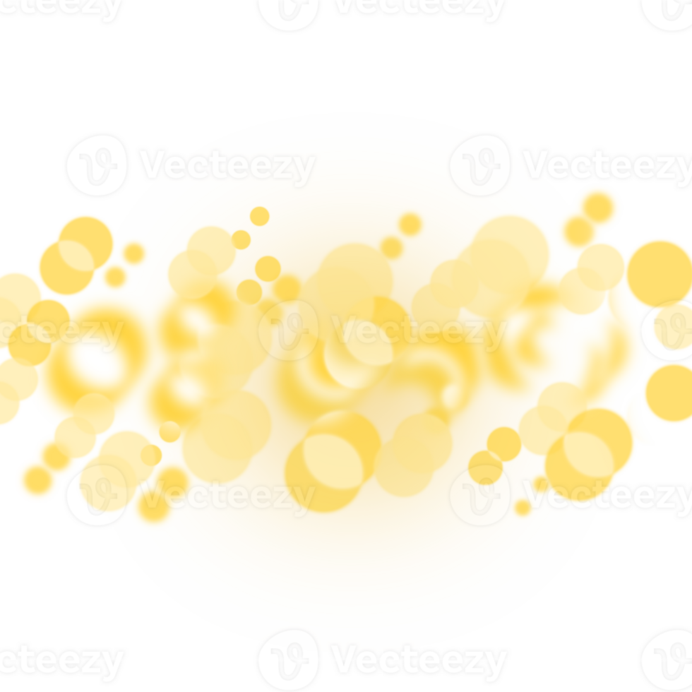 golden light with bokeh effects png