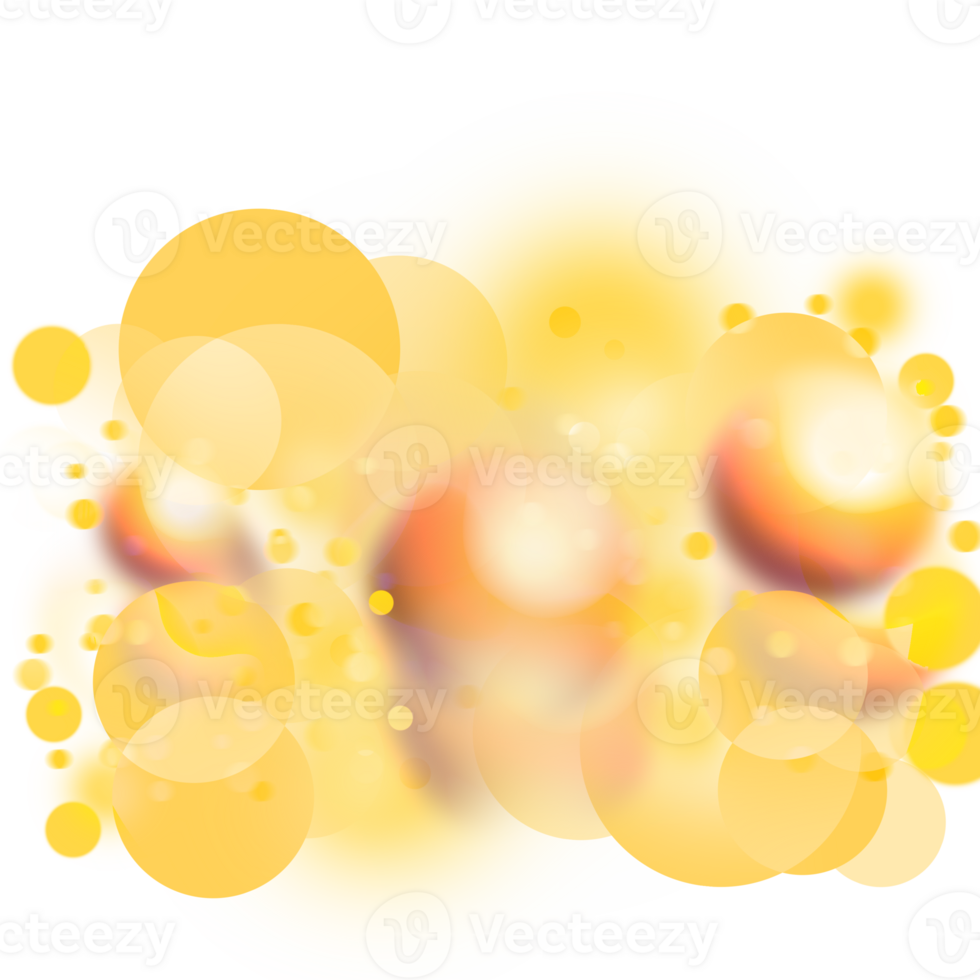 golden light with bokeh effects png