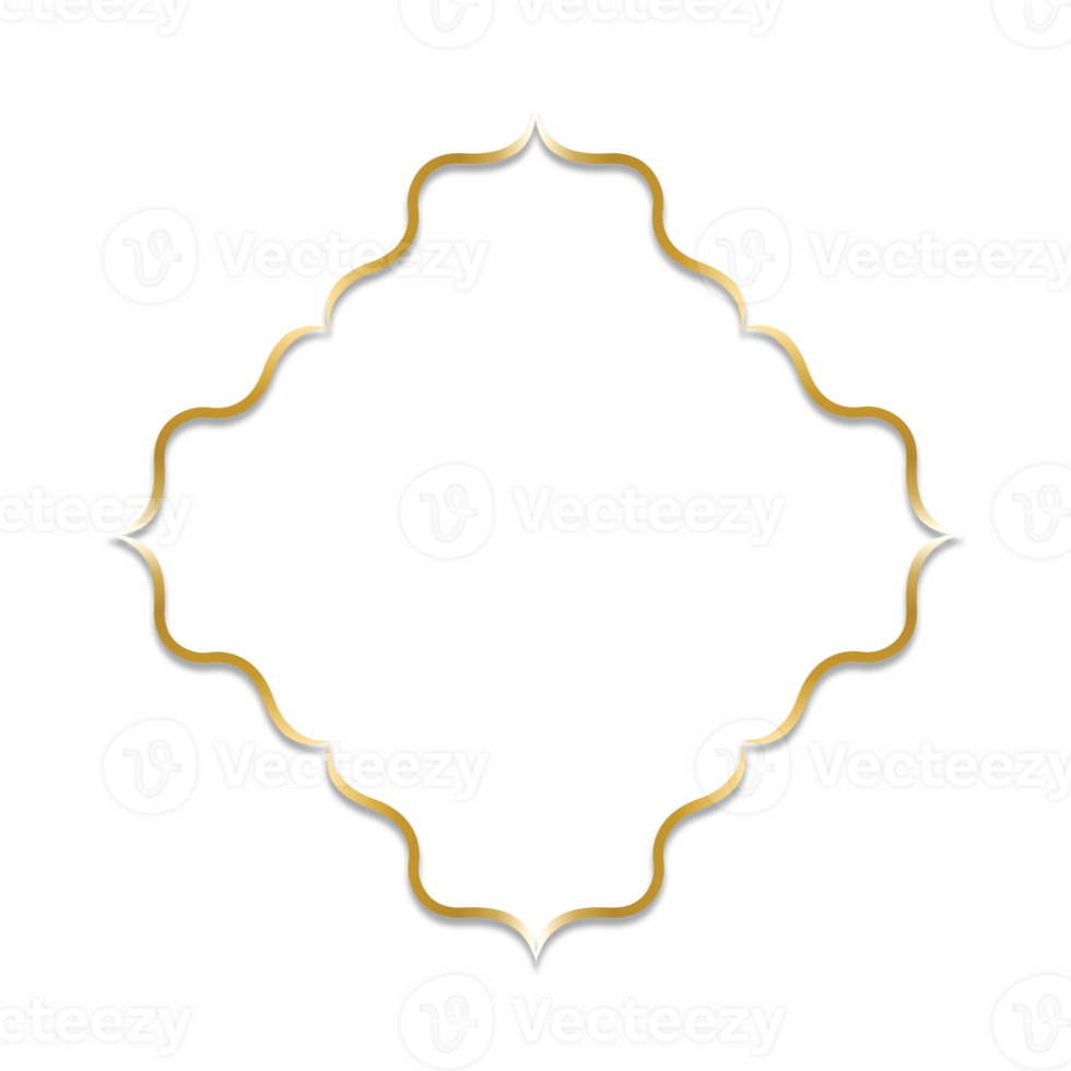 golden ornament frame png