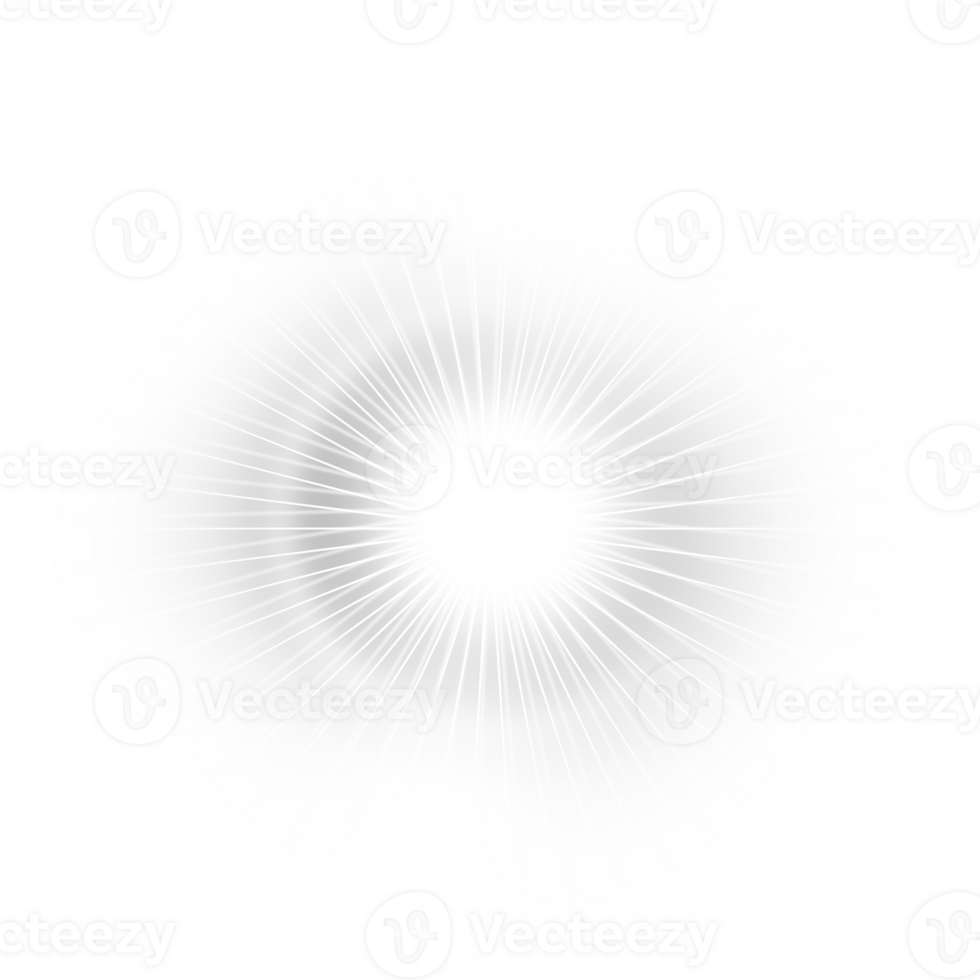 white rays glow light effect png