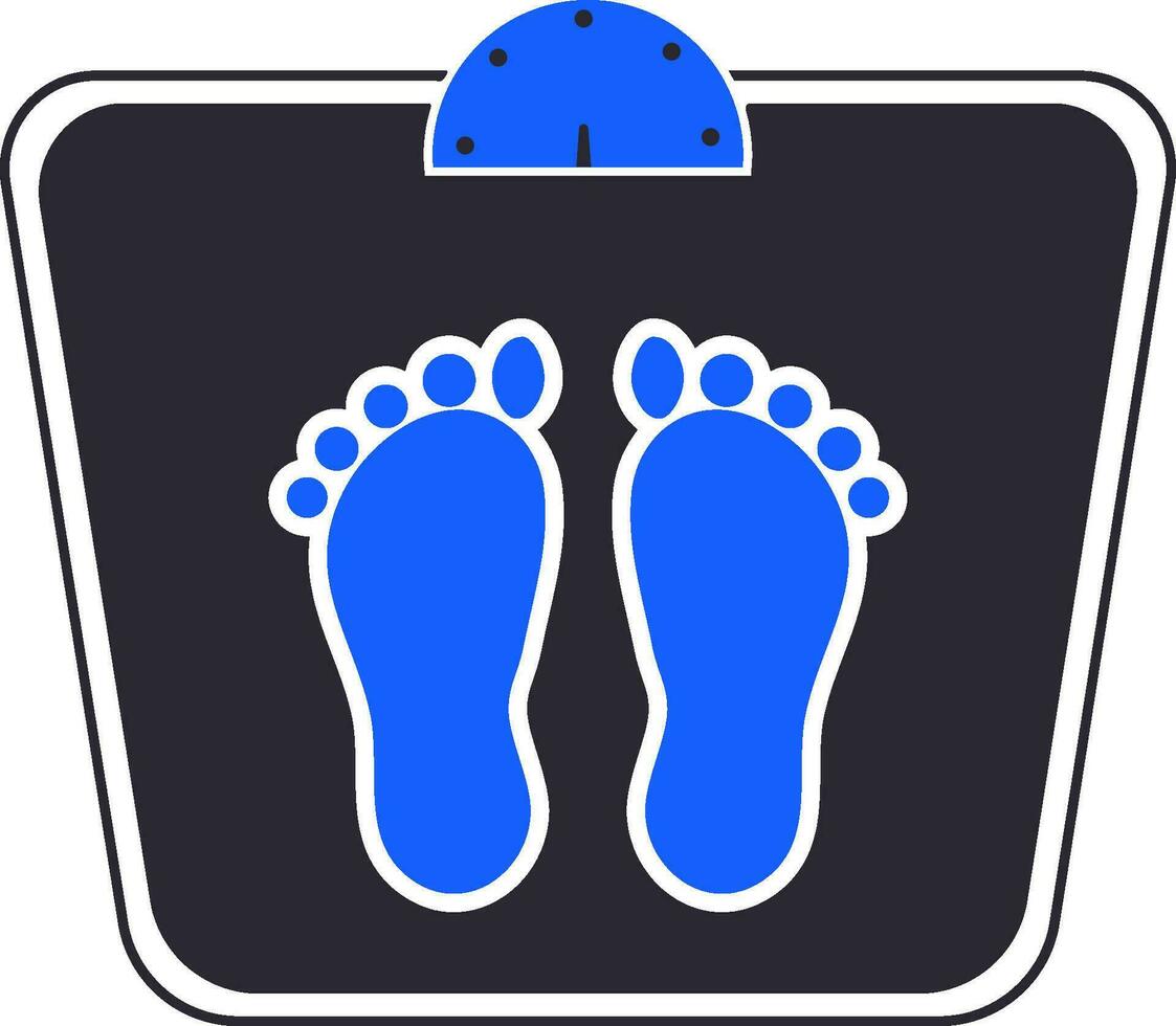 Flat sign or symbol of Weighing Machine. vector