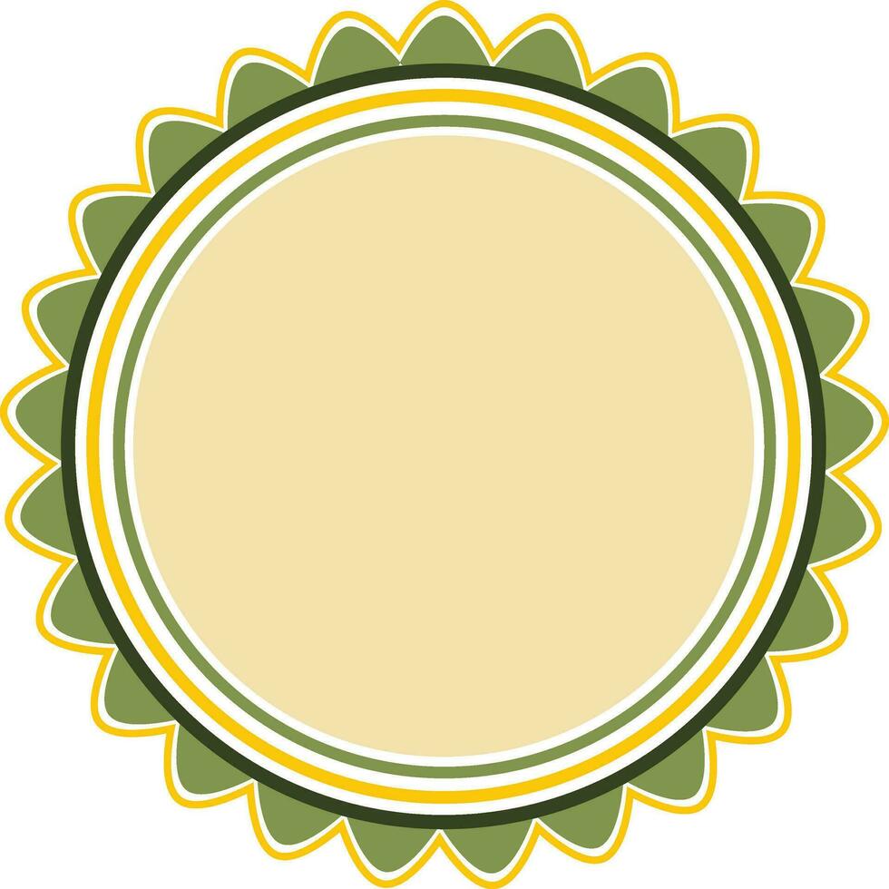 Decorative circular frame design. vector