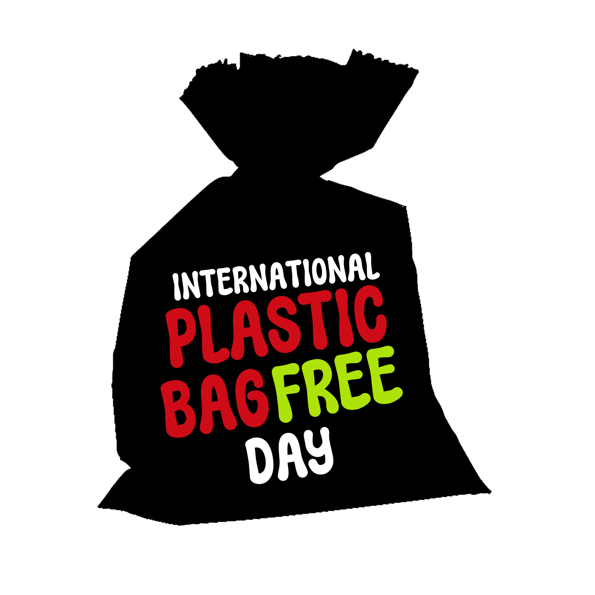 International Plastic Bag Free Day text, calligraphy, lettering ...