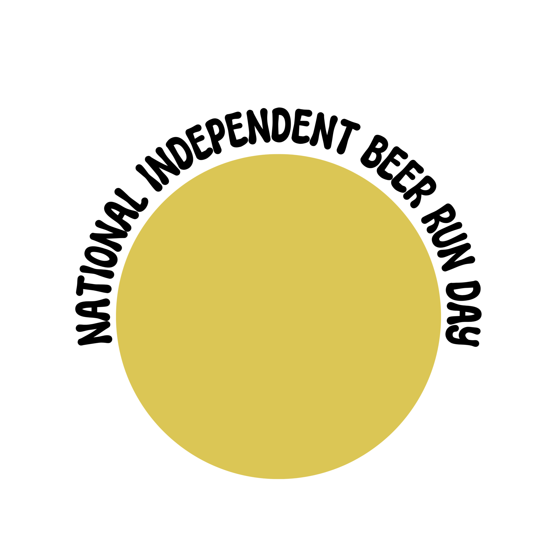 National Independent Beer Run Day text calligraphy, typography, National Independent Beer Run