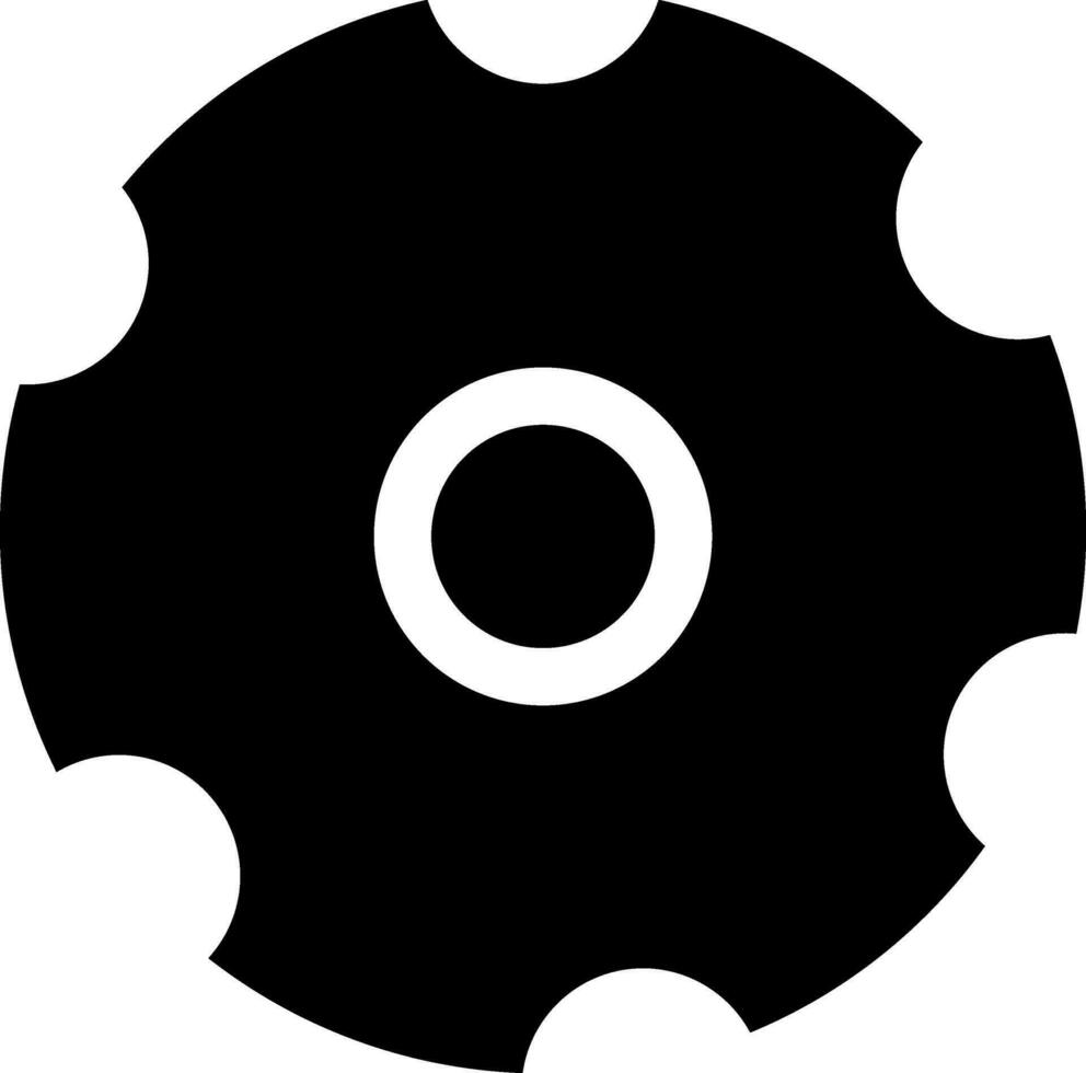 Black style of spinner machine icon in illustration. vector