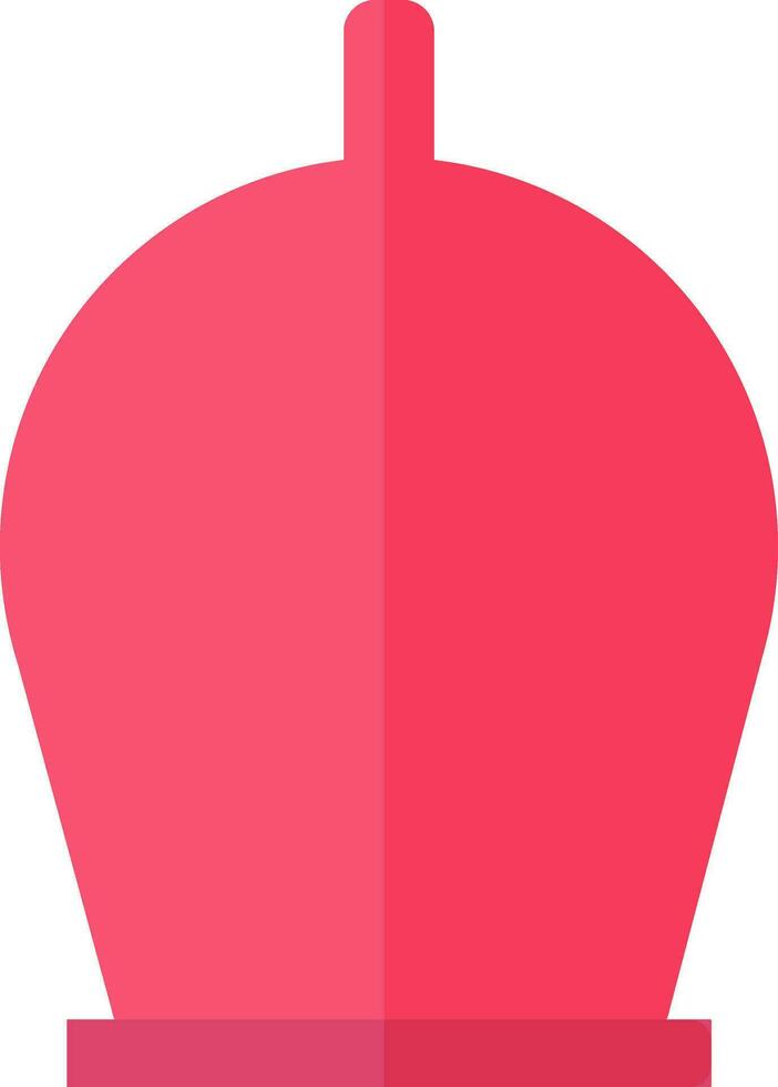 Spa concept, icon of cupping treatment in red color. vector
