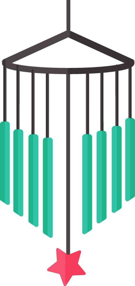 Colorful icon of wind chime, lifestyle concept. vector