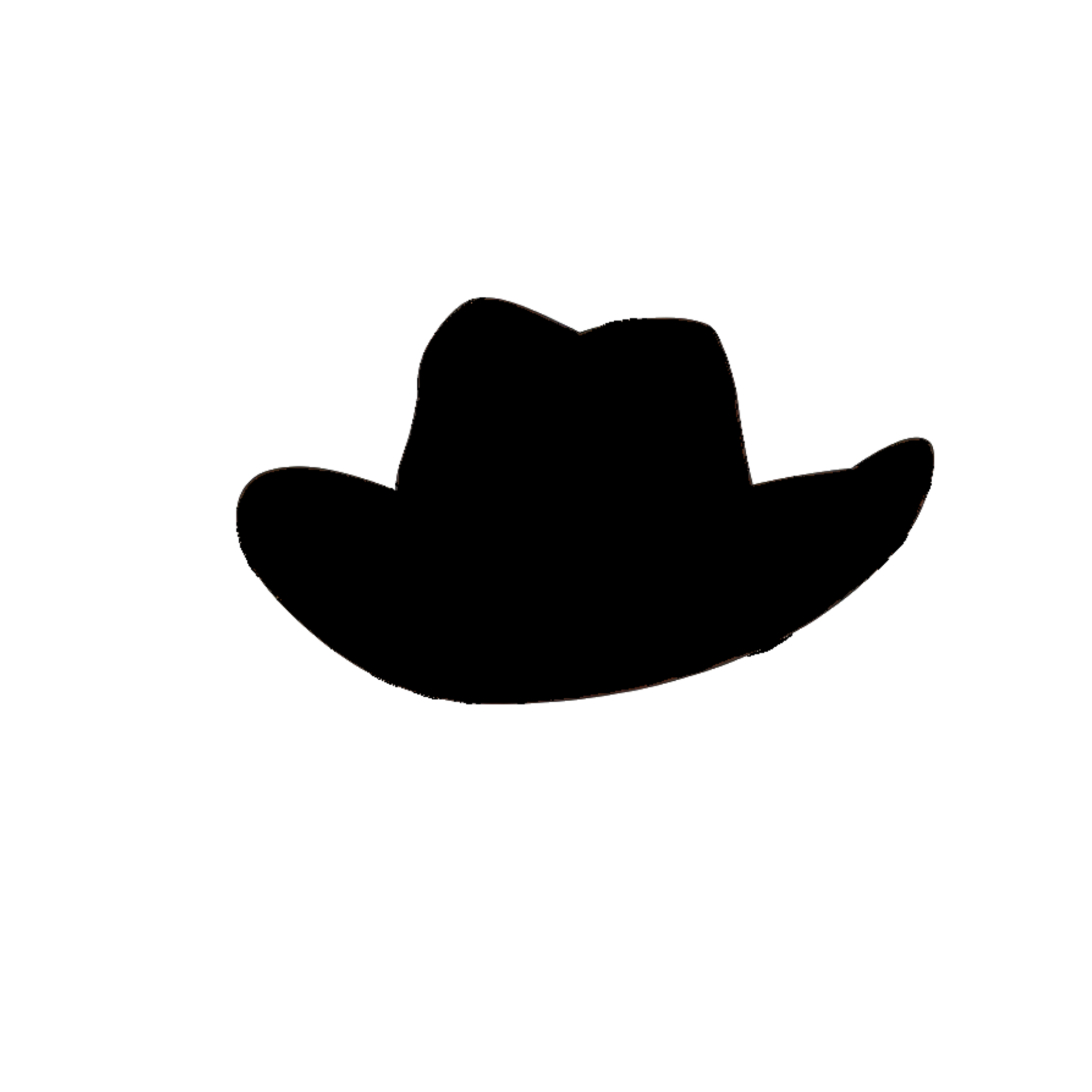 isolated Hat silhouette, isolated Hat icon, Cowboy hat illustration