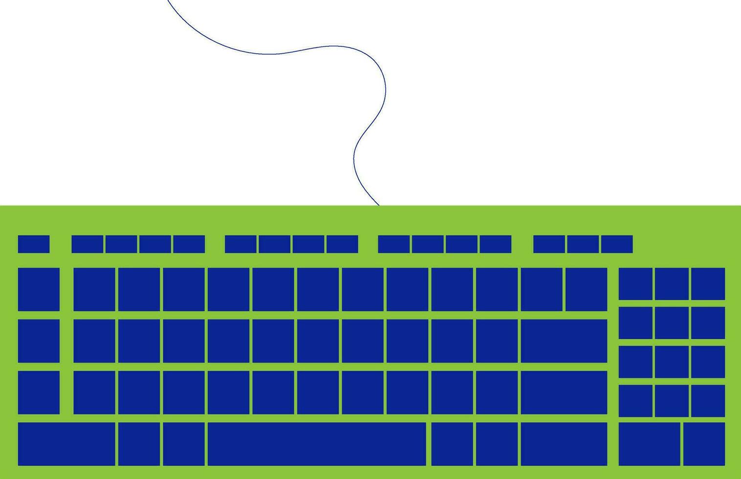 Key board made by blue and green color. vector
