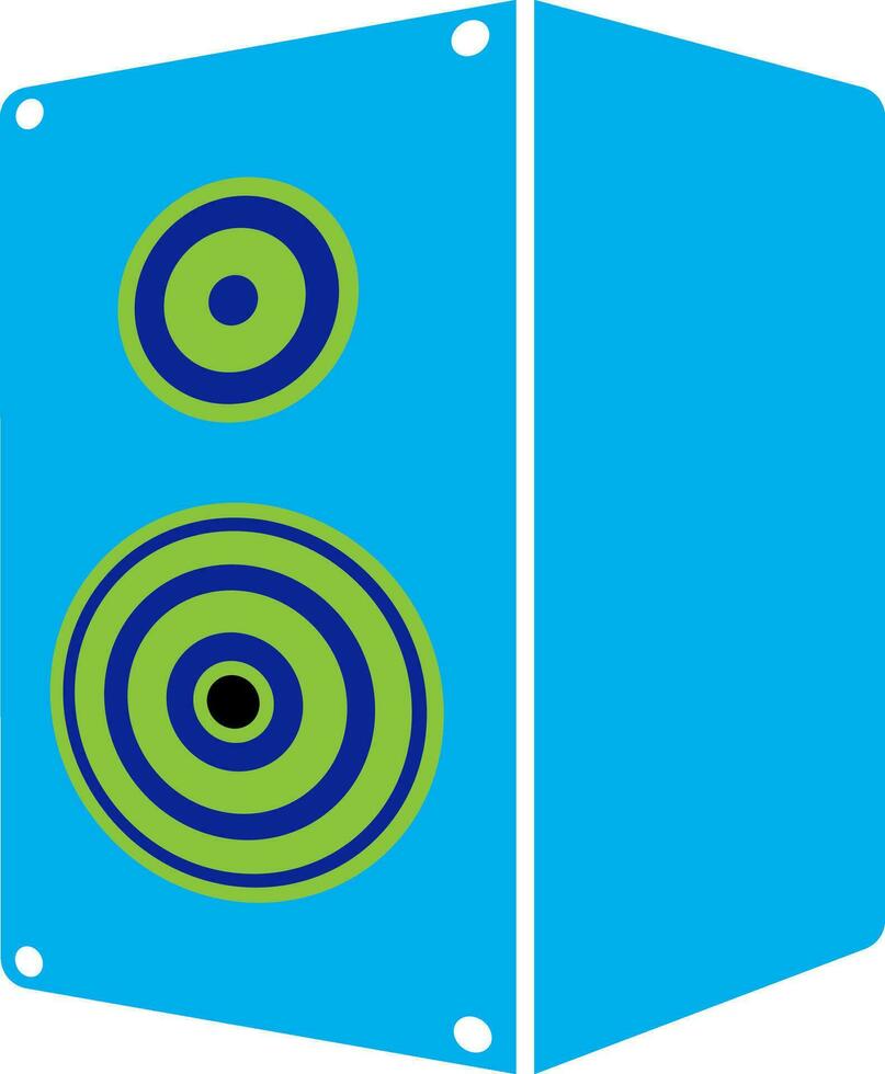 Blue and green sound speaker. vector