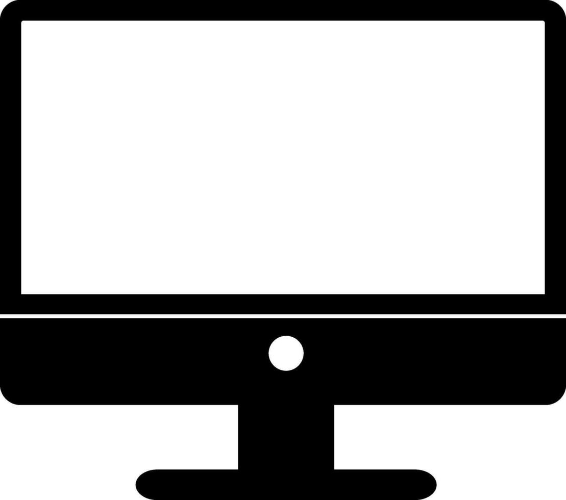 Isolated black television icon. vector