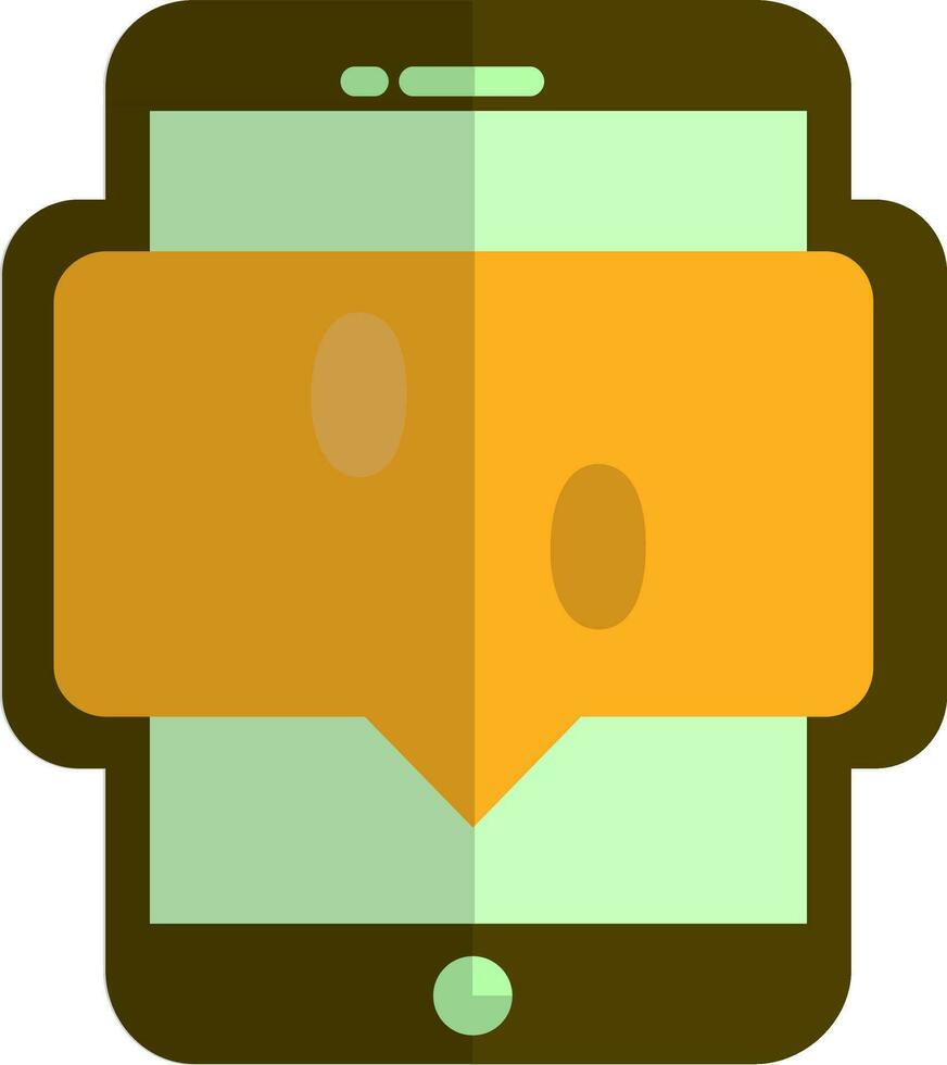 Blank chatting box on smartphone. vector