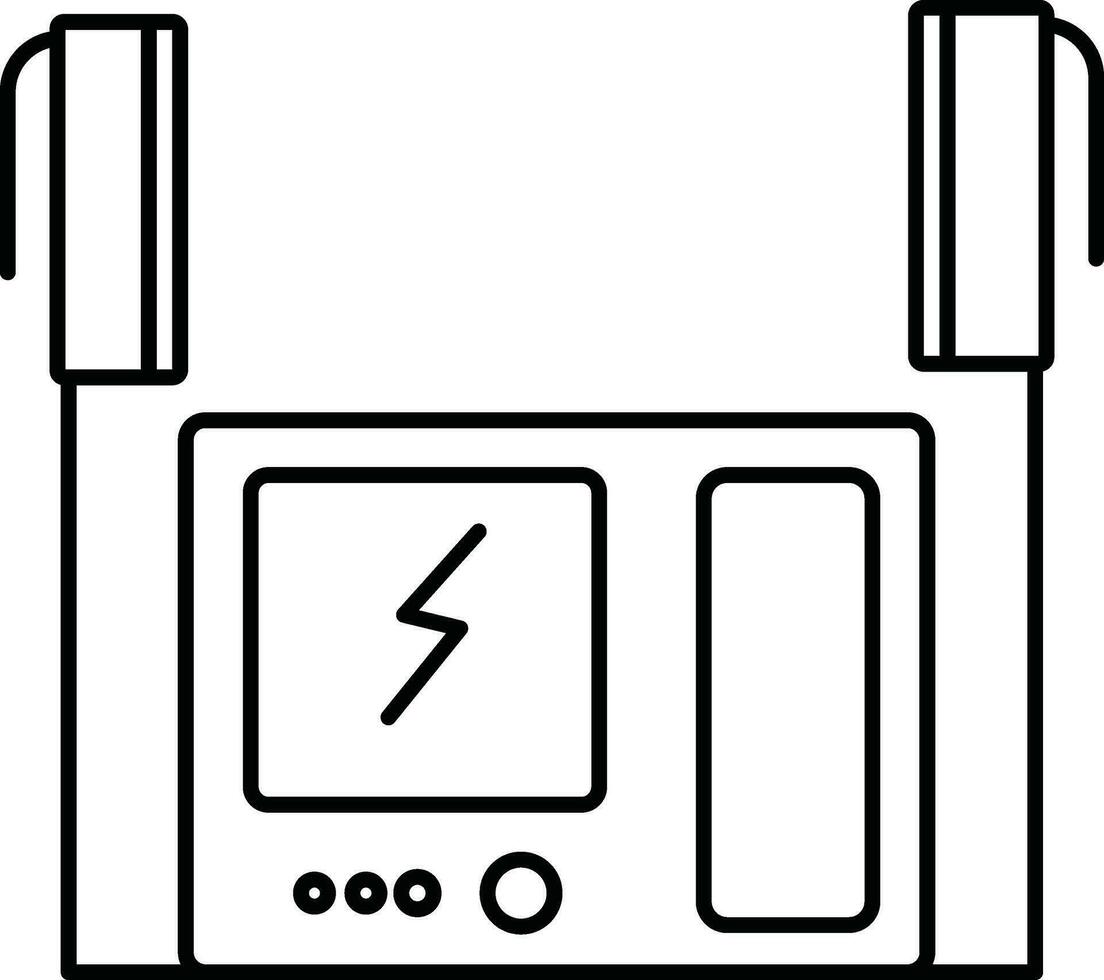 ilustración de desfibrilador para emergencia concepto. vector