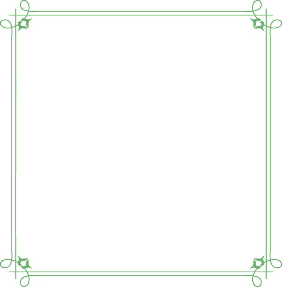 Blank frame with green border. vector