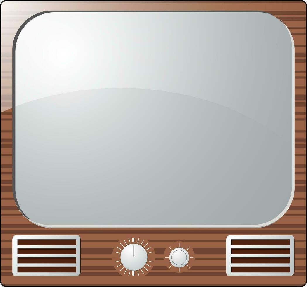 Flat design of retro television set. vector