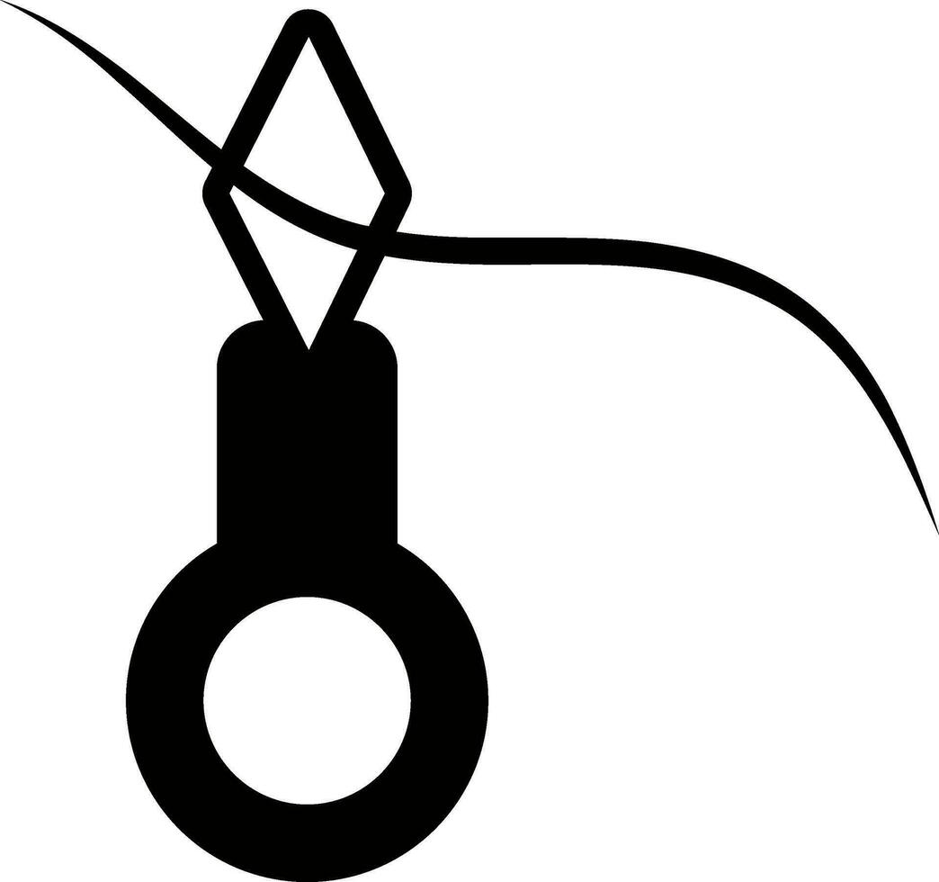 Sewing machine part of sewing thread. vector