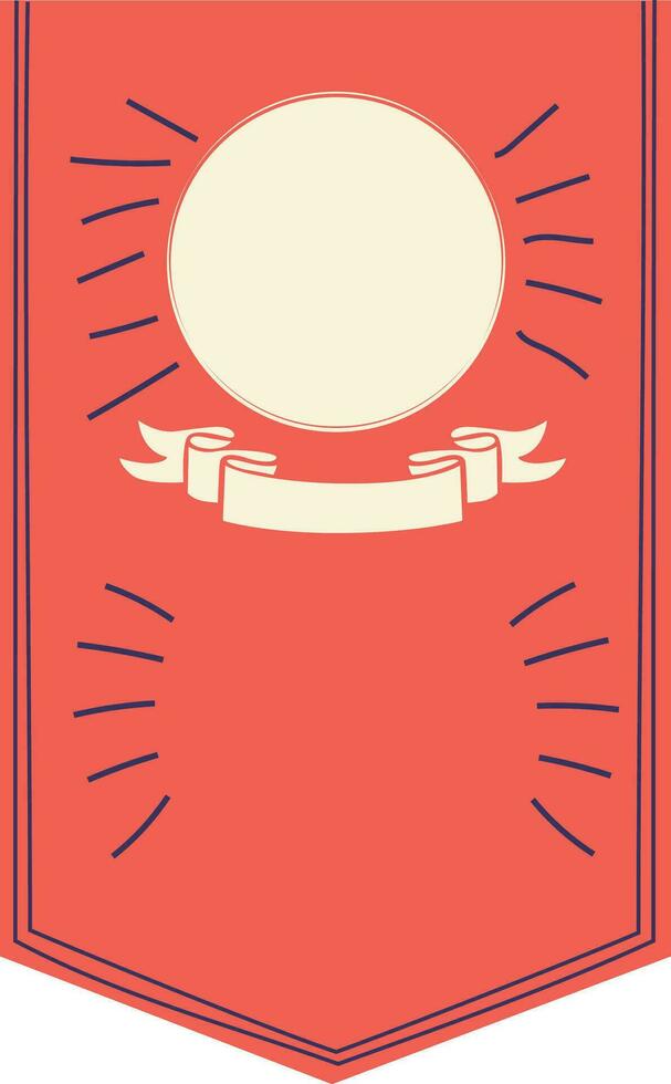 Flat ribbon, tag or label design. vector