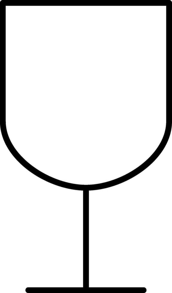 Flat style Drink glass icon in line art. vector