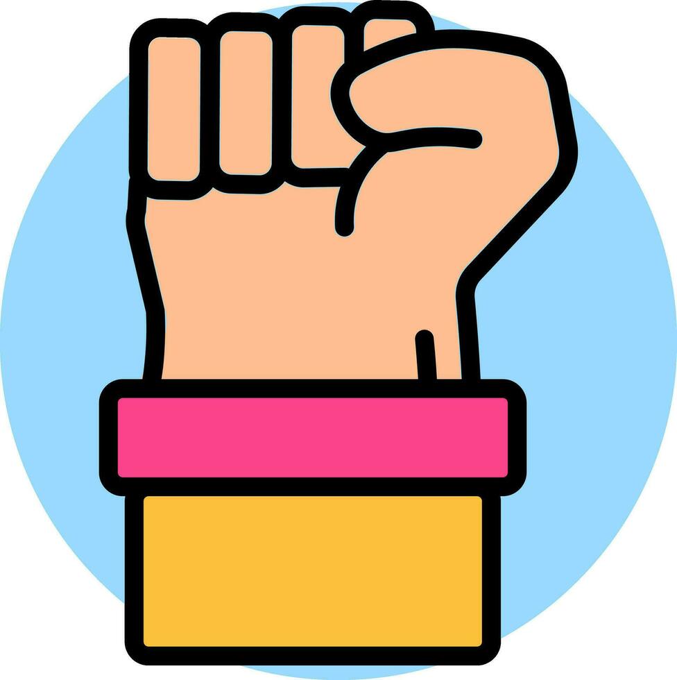 Vector illustration of Fist hand icon.