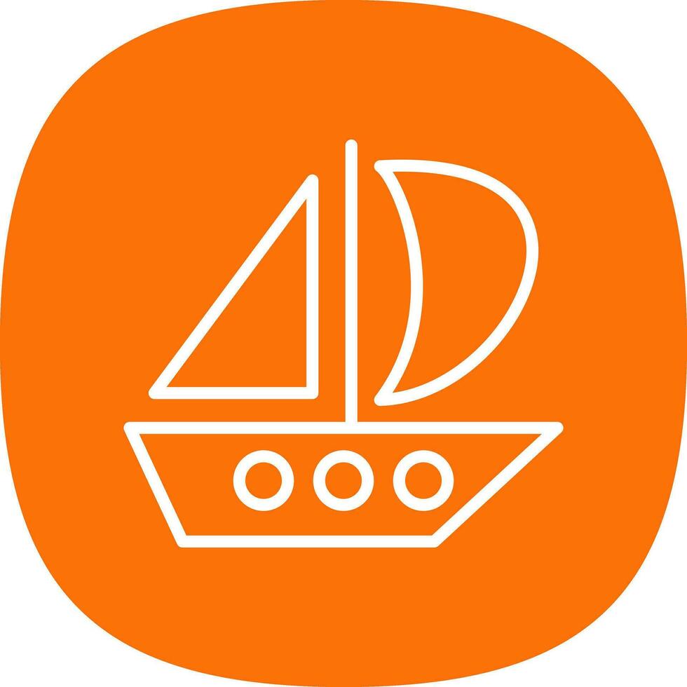 Catamaran Vector Icon Design