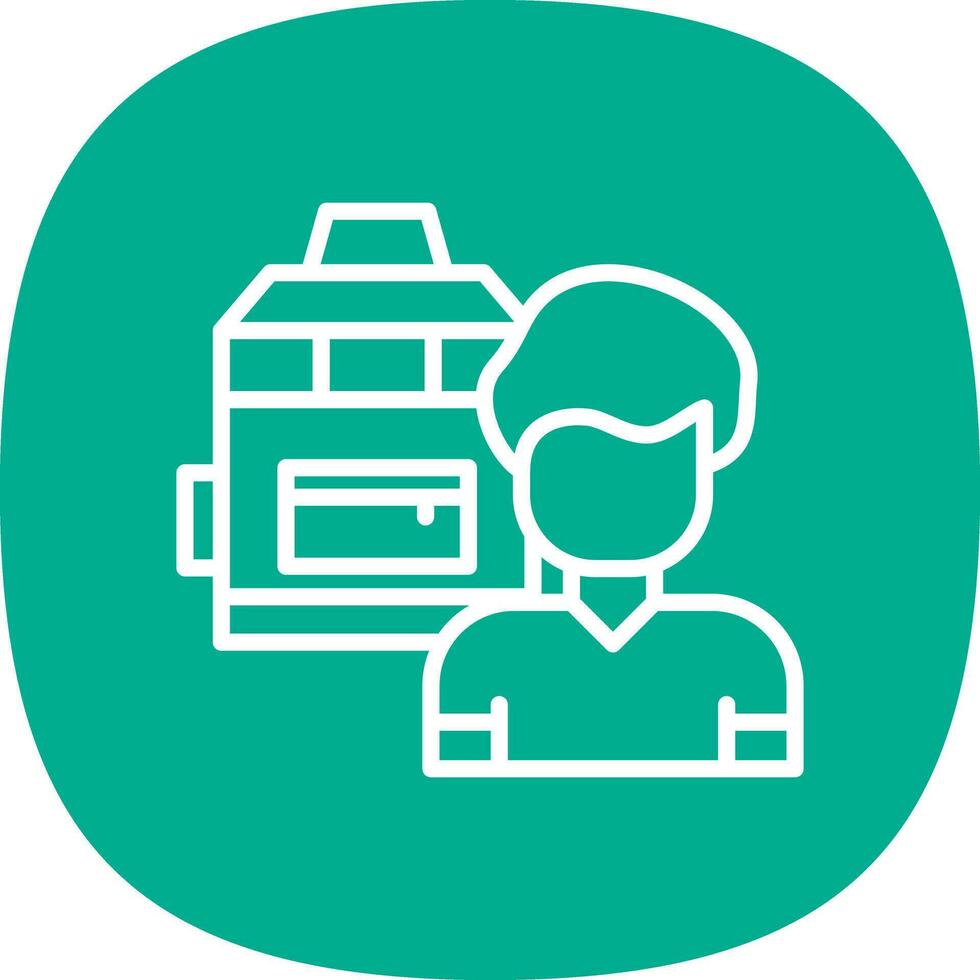 Backpacker Vector Icon Design