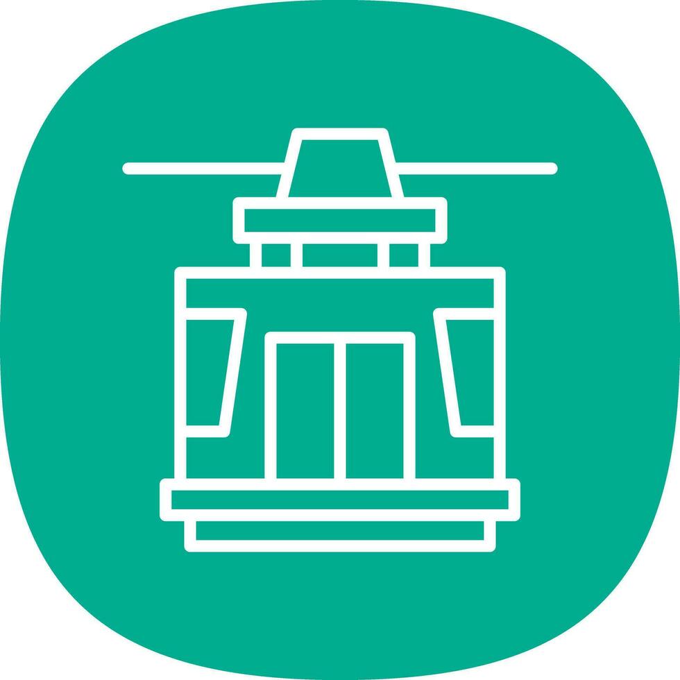 Cable car Vector Icon Design