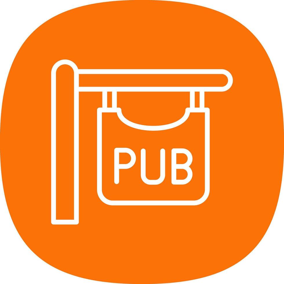 pub firmar vector icono diseño