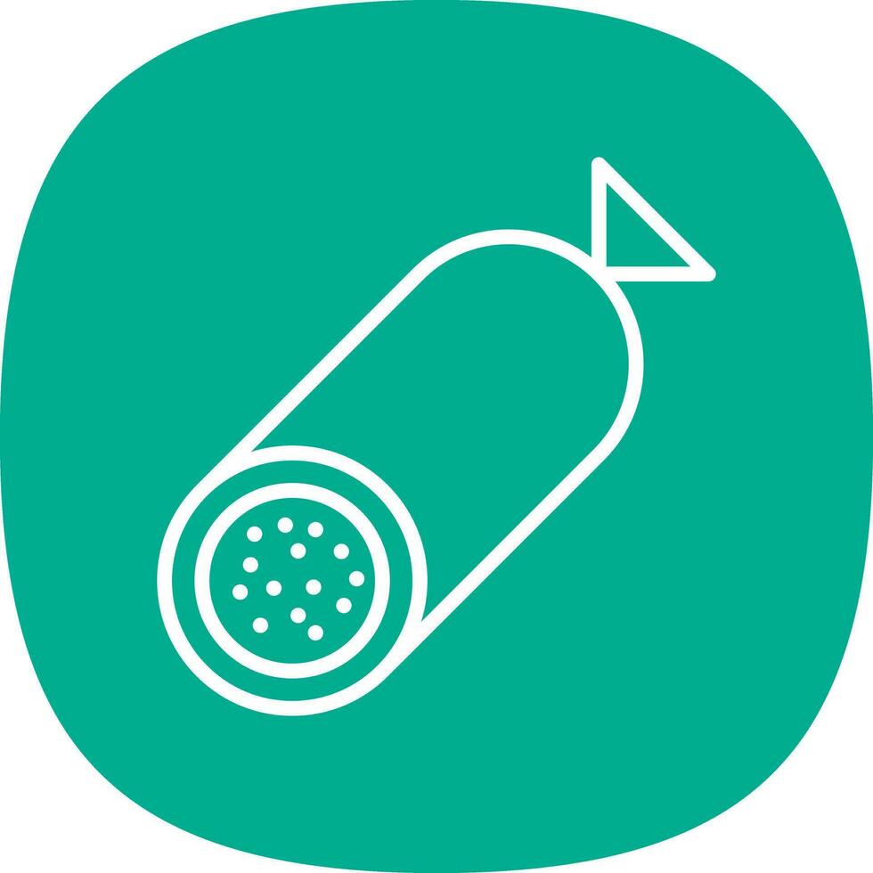 diseño de icono de vector de salami