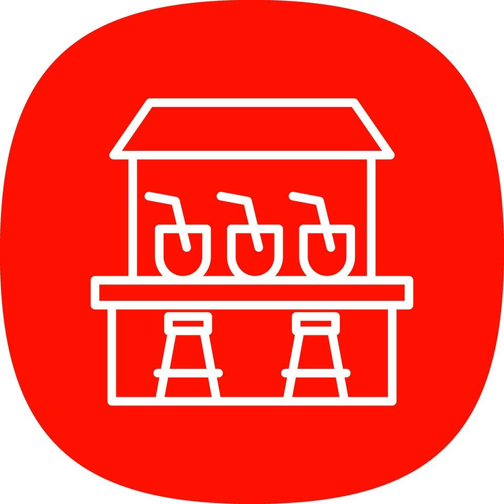 Beach bar Vector Icon Design