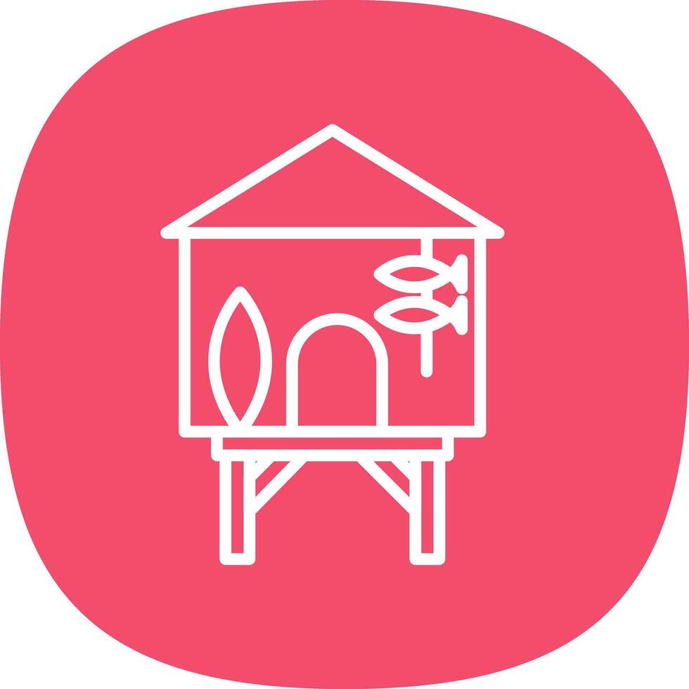 Beach hut Vector Icon Design