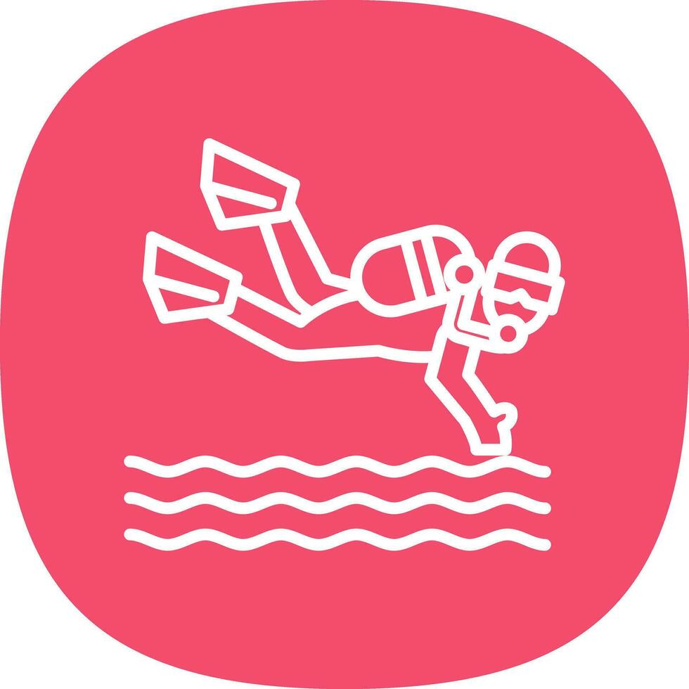 Scuba dive Vector Icon Design