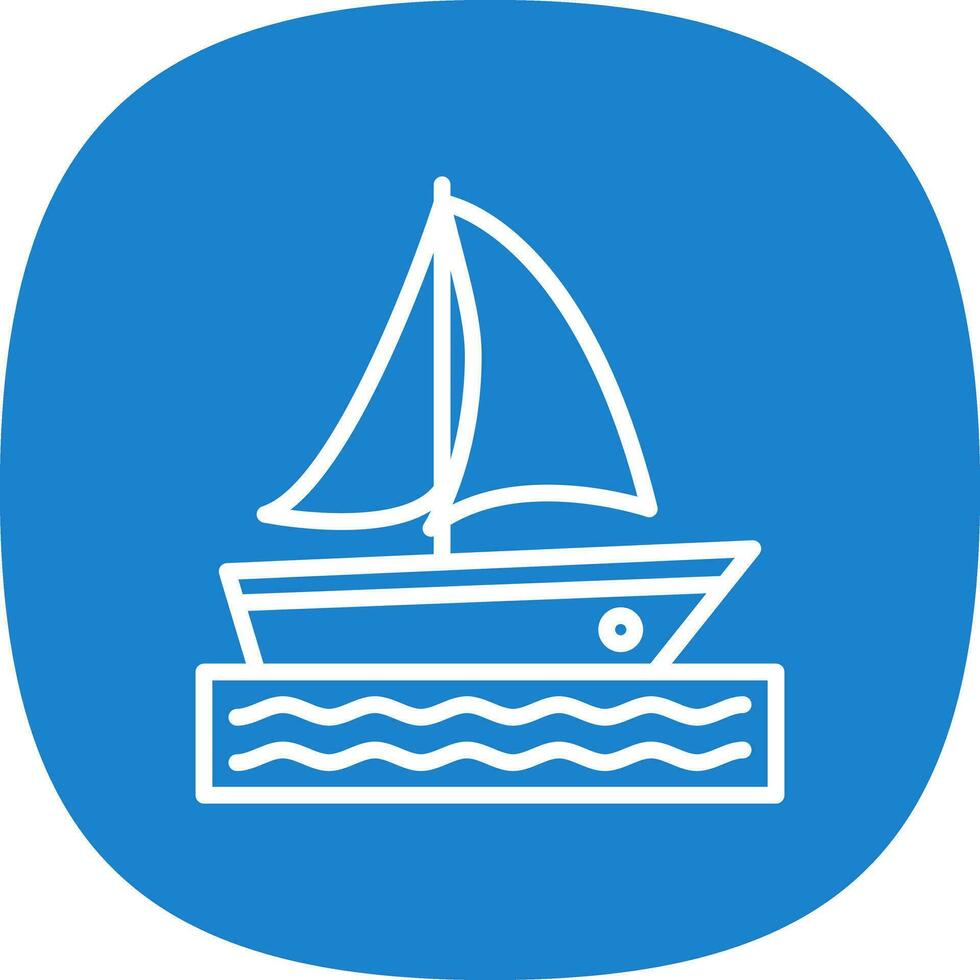 Catamaran Vector Icon Design