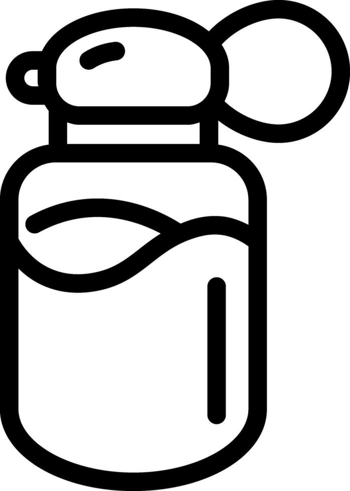 Black line Art Illustration of Perfume Icon. vector