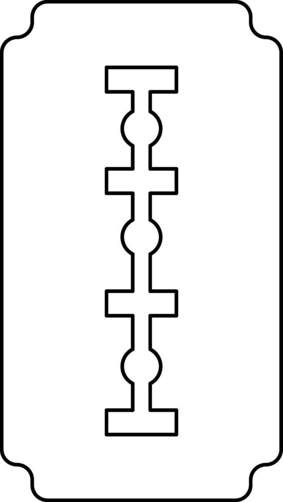 Razor Blade Icon or Symbol in Black Outline. vector