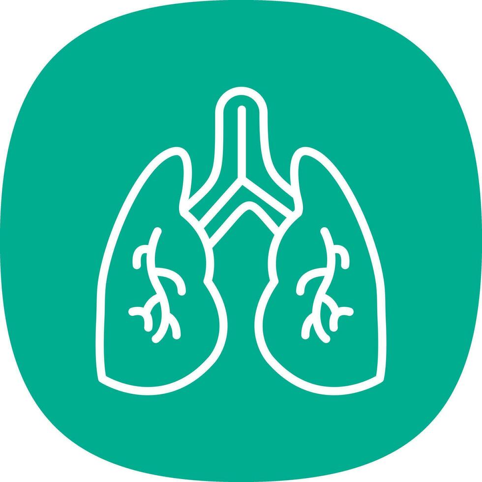 diseño de icono de vector de pulmones