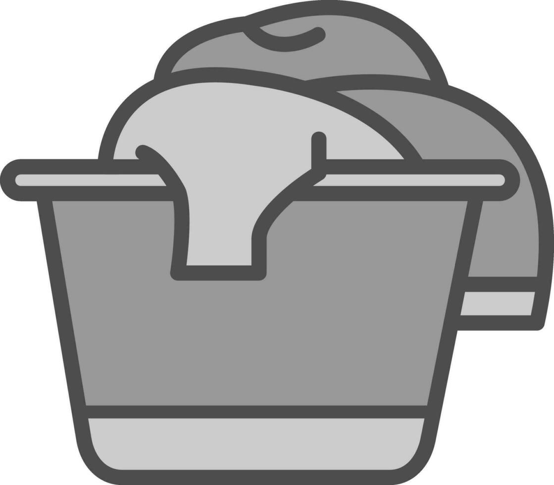 Laundry basket Vector Icon Design