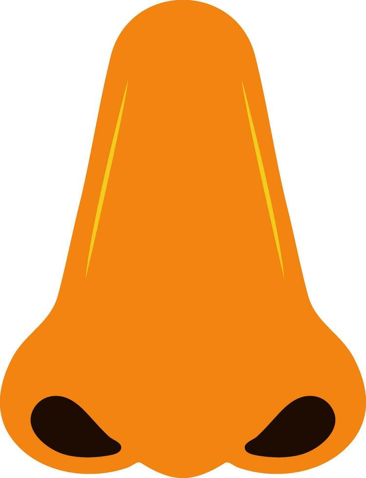 Orange nose on white background. vector