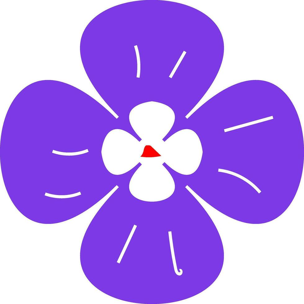 Isolated flower design in purple and white color. vector