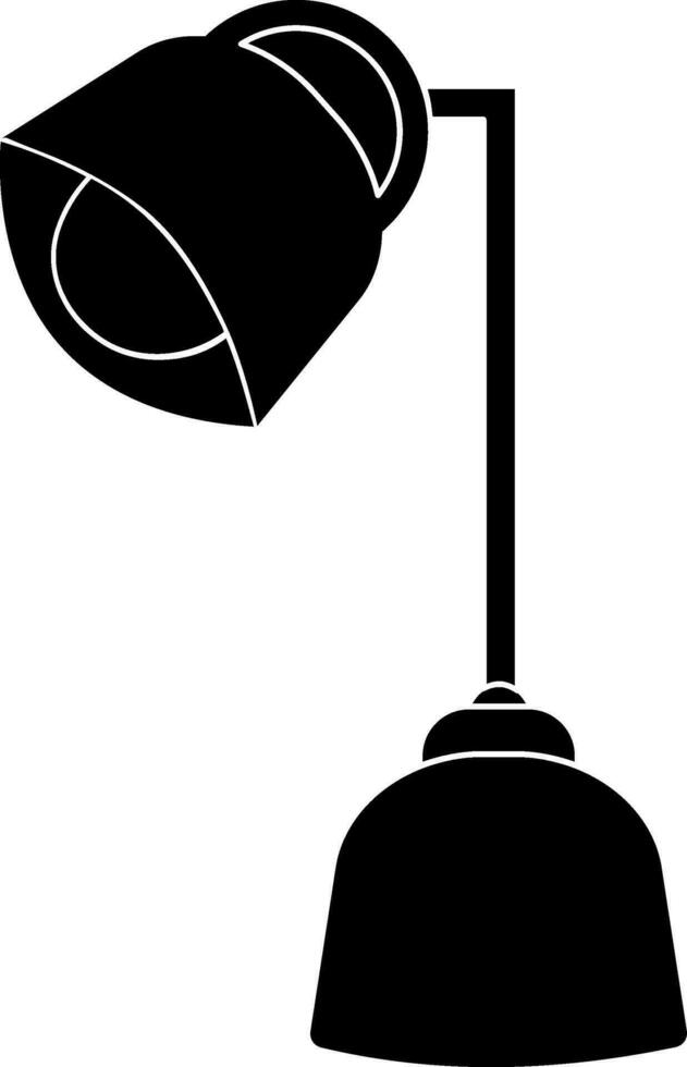negro y blanco mesa lámpara. vector