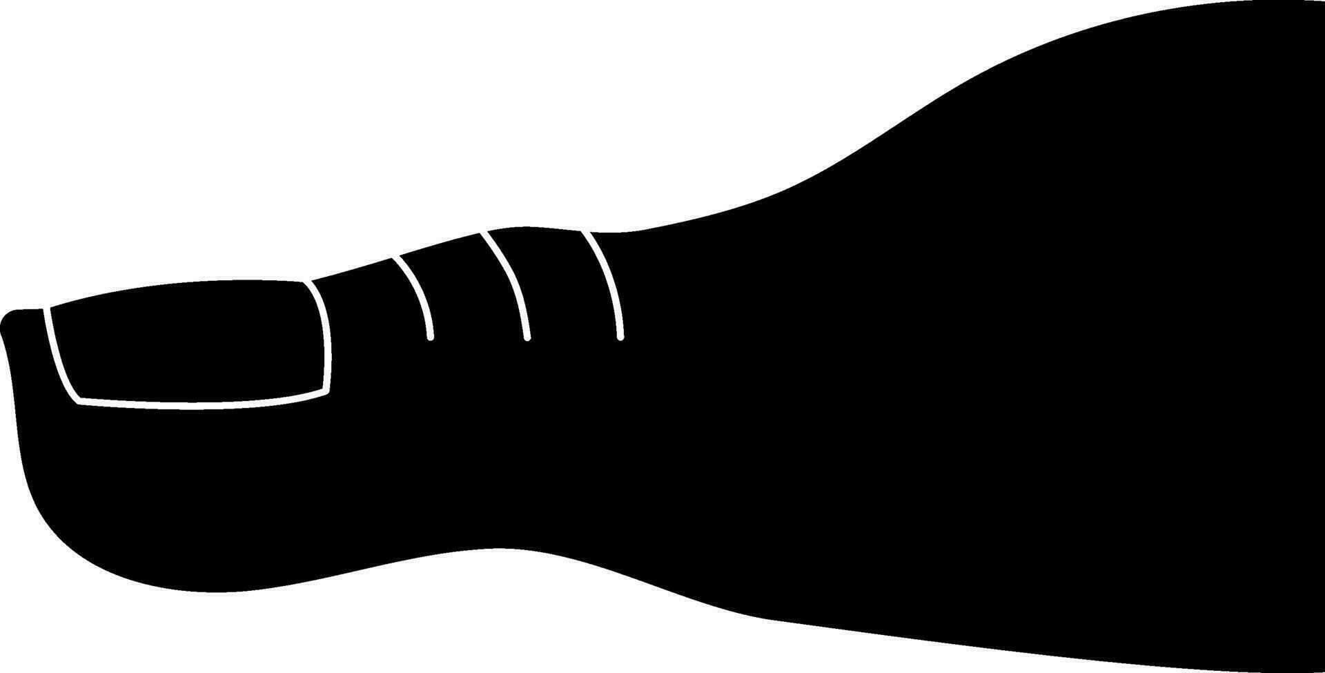 black and white thumb in flat style. vector