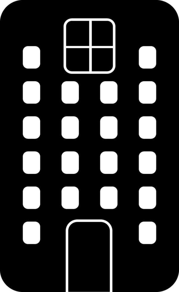Building glyph icon. vector