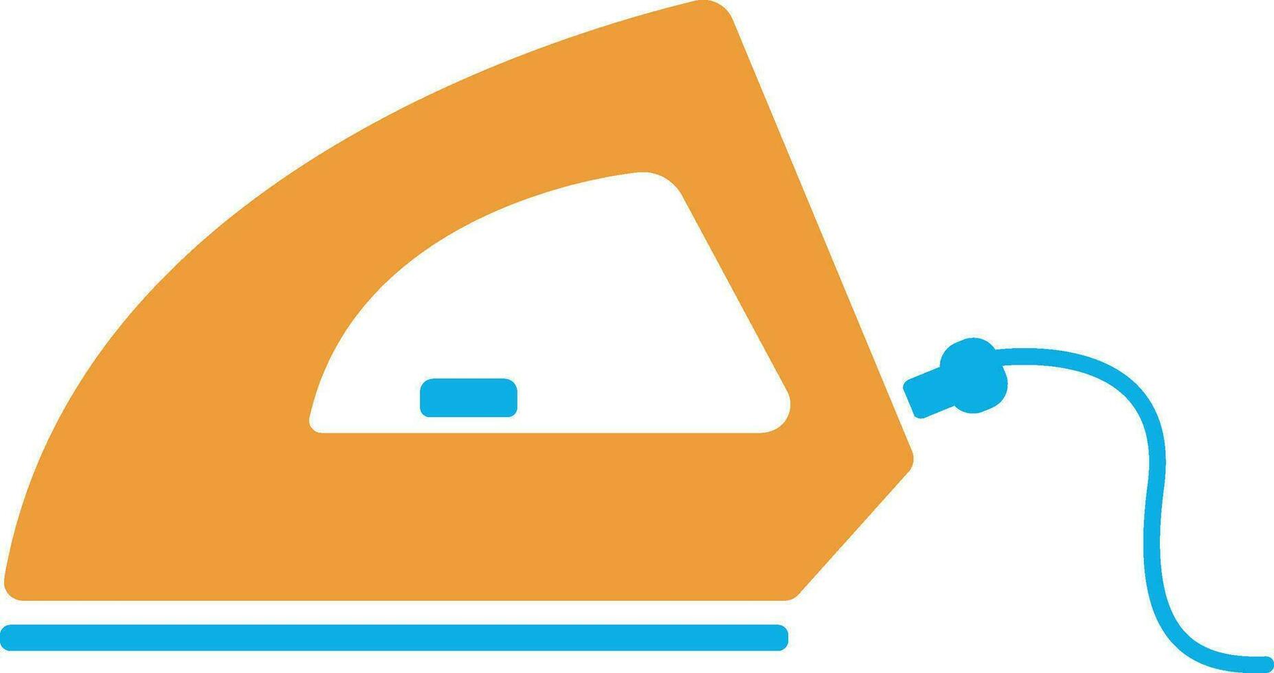 Illustration of steam iron icon in flat style. vector