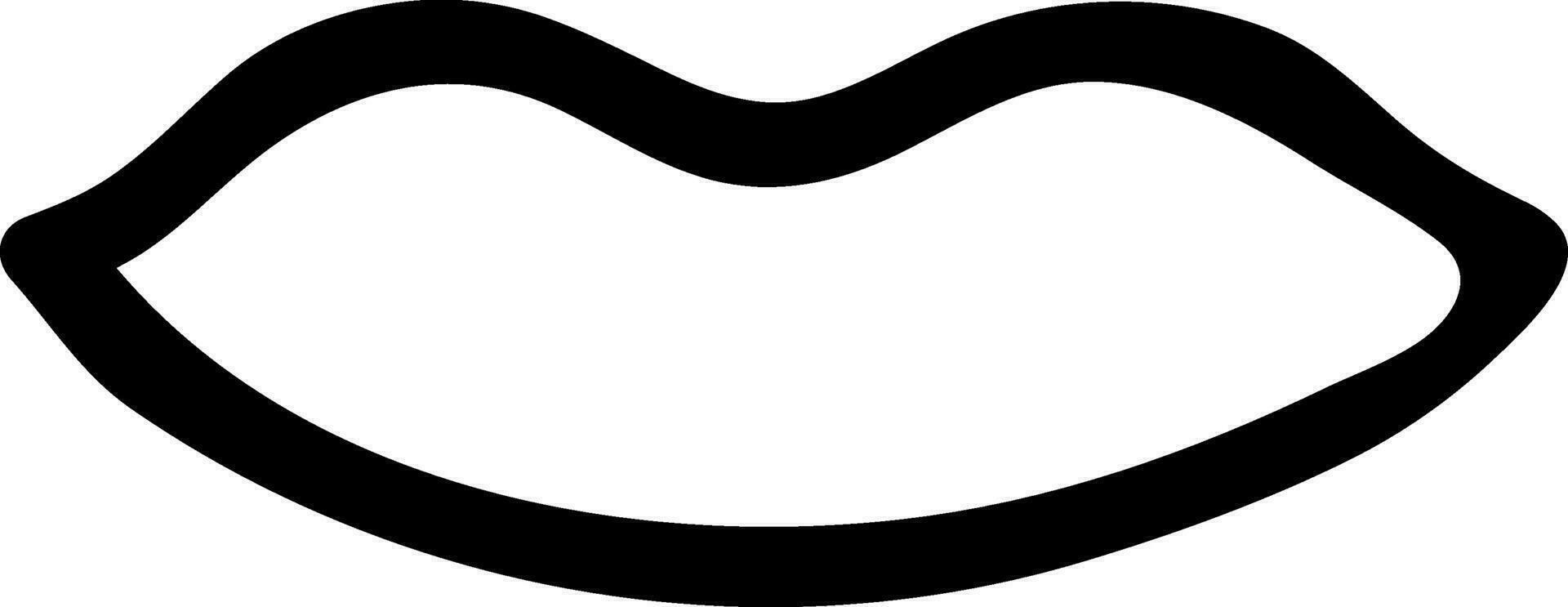 vector labios icono o símbolo en plano estilo.
