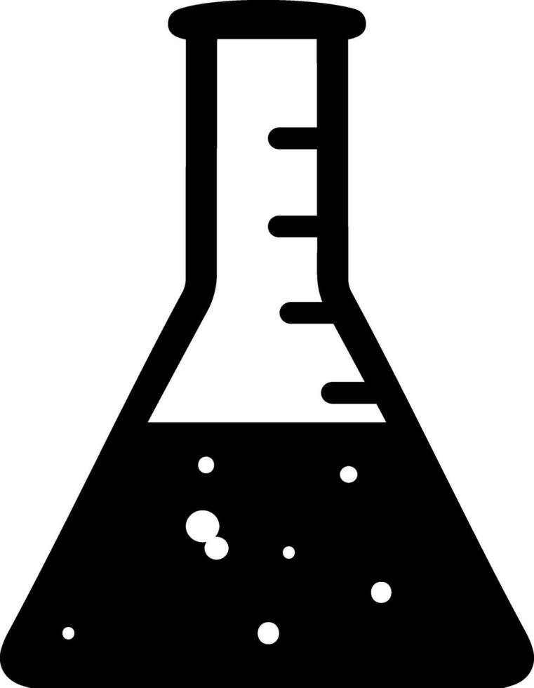 Flat illustration of a beaker. vector